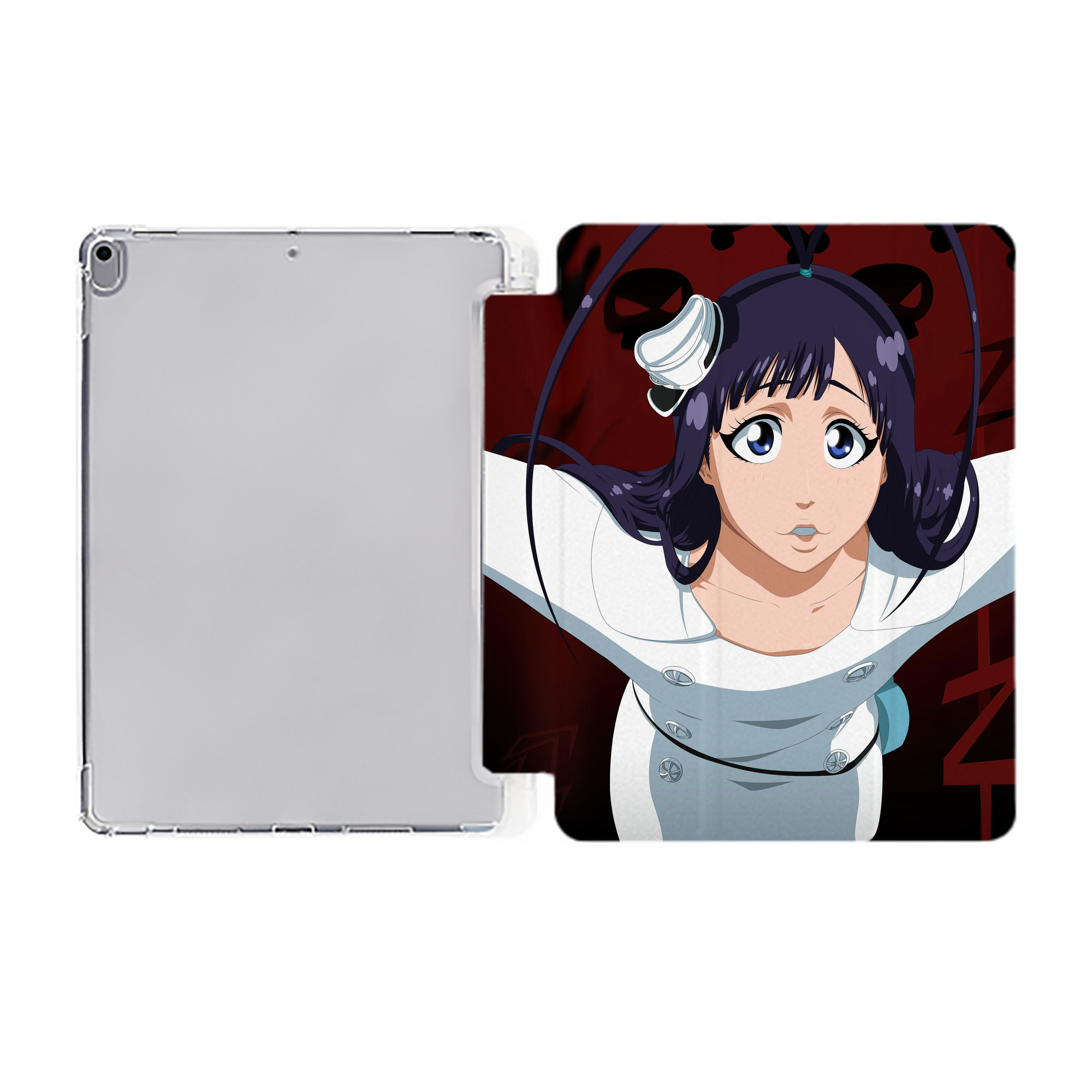 （画像用） ブリーチ BLEACH IPad ケース ペン収納付き 三つ折りスタンド PUレザー×シリコン 対応機種9.5/10.5/10.9インチ